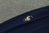23-24 France Royal Blue Hoodie Jacket Tracksuit
