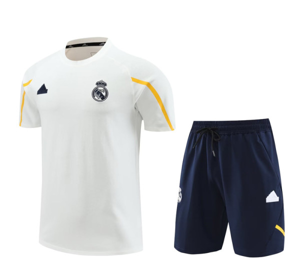 23-24 RMA White Training Short Suit (100%Cotton)纯棉