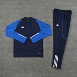 2023 AD Royal Blue Half Pull Tracksuit #AB05 (半拉链)