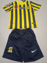 22-23 Ittihad Club Home Kids Soccer Jersey