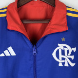 23-24 Flamengo Red & Blue Double Sided Windbreaker (双面风衣)