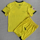 23-24 Villarreal Home Kids Soccer Jersey (带章)