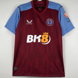 23-24 Aston Villa Home Fans Soccer Jersey