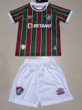 23-24 Fluminense Home Kids Soccer Jersey