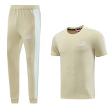 2023 PM Beige Short-sleeved Trouser Suit #PD01