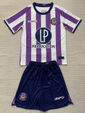 23-24 Toulouse Home Kids Soccer Jersey