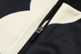 23-24 PSG Jordan Black Yellow Kids Half Pull Tracksuit #E782 (童装)(半拉链)