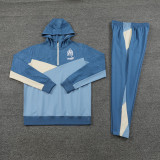 23-24 Marseille Blue Hoodie Jacket Tracksuit