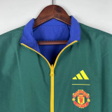 23-24 Man Utd Blue & Green Double Sided Windbreaker (双面风衣)