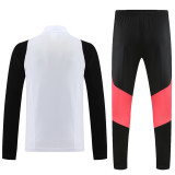 23-24 JUV White Red Half Pull Tracksuit (半拉链)