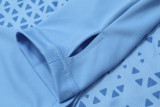 23-24 Man City Sky Blue Kids Half Pull Tracksuit (童装)(半拉链)