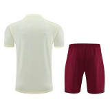 24-25 Man Utd Beige Training Short Suit (100%Cotton)纯棉