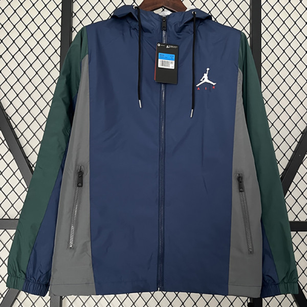2024 New Jordan Blue Green Windbreaker