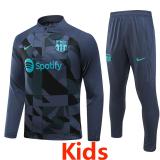 23-24 BAR Grey Kids Half Pull Tracksuit (童装) (半拉链)