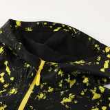 23-24 Dortmund Black Yellow Hoodie Jacket Tracksuit