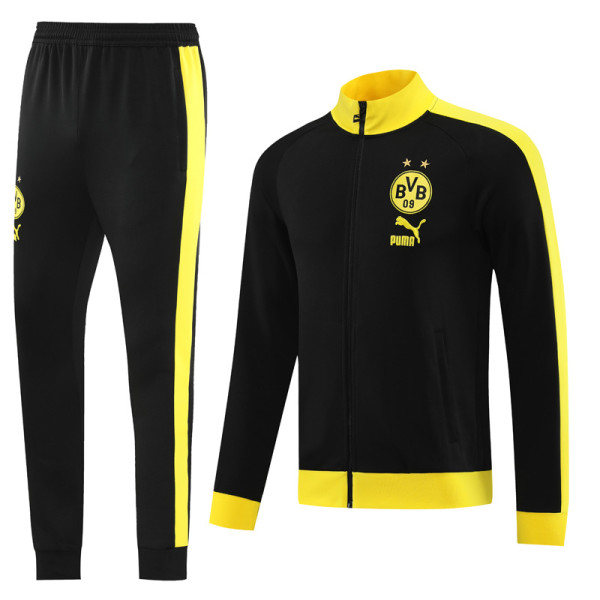 23-24 Dortmund Black Jacket Tracksuit #06