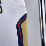 22-23 Pelicans INGRAM #14 White Top Quality Hot Pressing NBA Jersey（V领）