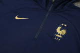 23-24 France Royal Blue Hoodie Jacket Tracksuit