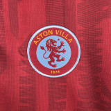 23-24 Aston Villa Home Fans Soccer Jersey