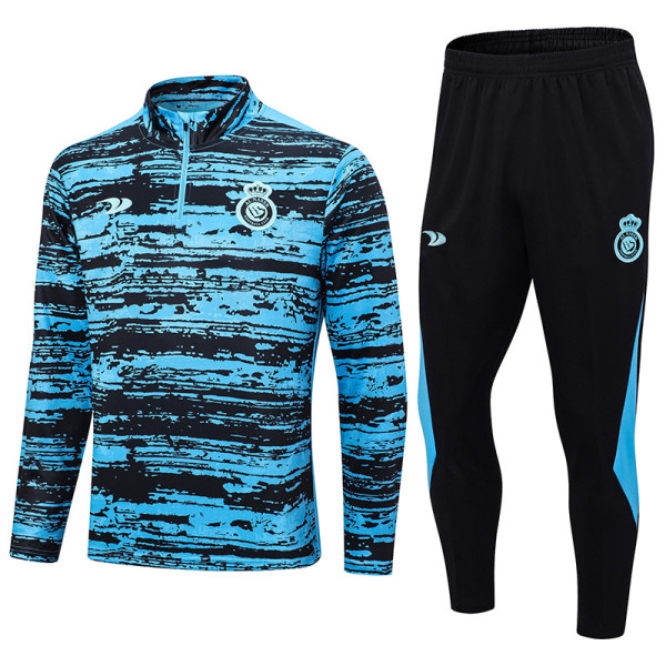 2023 Al-Nassr Blue Black Half Pull Tracksuit (半拉链)