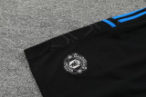 23-24 Man Utd Black Training Shorts Pants (蓝边）