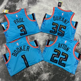 SUNS DURANT #35 Blue Top Quality Hot Pressing NBA Jersey