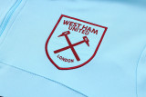 2023 West Ham Light Blue Kids Half Pull Tracksuit (童装) (半拉链)