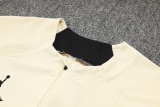 23-24 PSG Jordan Beige Kids Half Pull Tracksuit #E783 (童装)(半拉链)