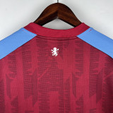 23-24 Aston Villa Home Fans Soccer Jersey