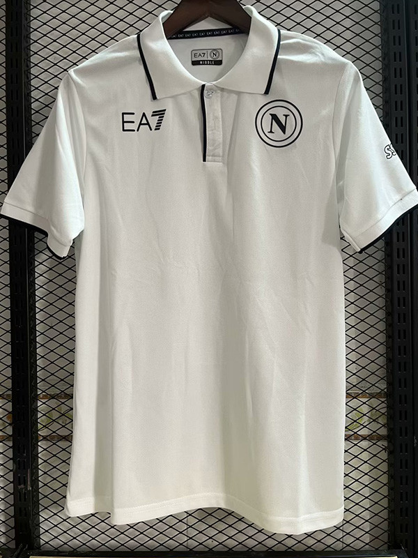 23-24 Napoli White Polo Short Sleeve