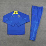 23-24 Club America Blue Half Pull Tracksuit (半拉链)