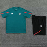 24-25 Man Utd Green Training Short Suit (100%Cotton)纯棉