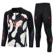 23-24 PSG Jordan Black Yellow Half Pull Tracksuit #B781(半拉链)