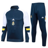 23-24 RMA Royal Blue Half Pull Tracksuit #B692 (半拉链)
