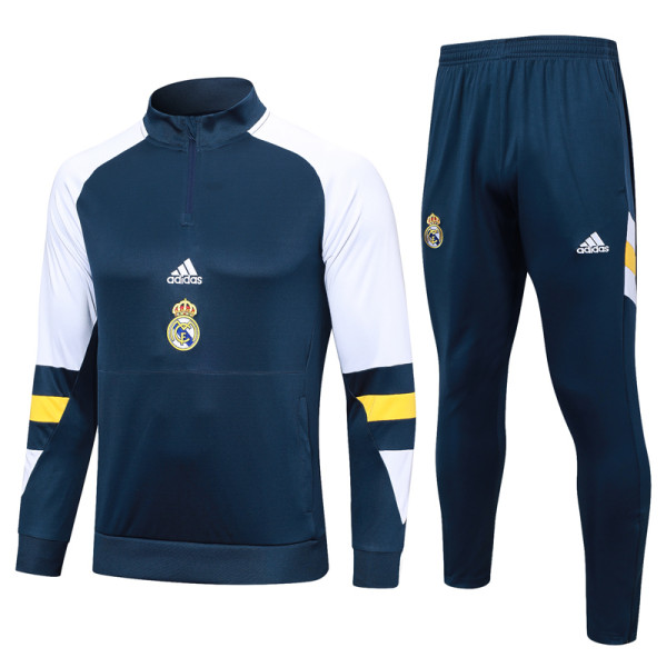 23-24 RMA Royal Blue Half Pull Tracksuit #B692 (半拉链)