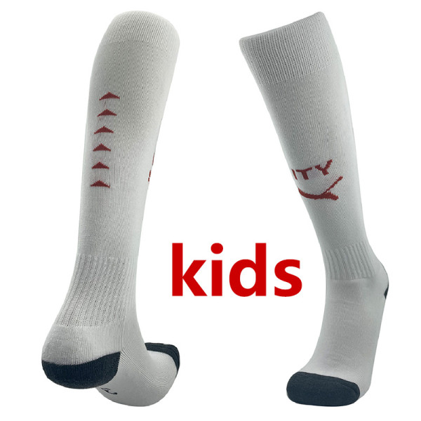 23-24 Man City Away White Kids Socks(儿童)