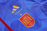 2023 Spain Blue & Red Double Sided Windbreaker (双面风衣)(刺绣)