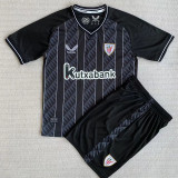23-24 Bilbao Black GoalKeeper Kids Soccer Jersey
