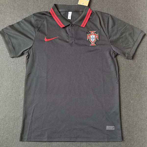 21-23 Portugal Black Classic Polo Short Sleeve