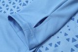 23-24 Man City Sky Blue Kids Half Pull Tracksuit (童装)(半拉链)