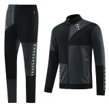 23-24 AD Black Grey Jacket Tracksuit #AJ12