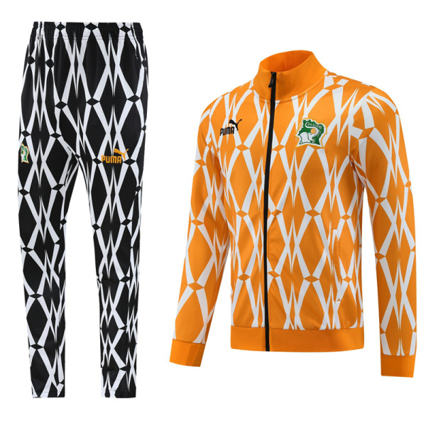 23-24 Ivory coast Orange Jacket Tracksuit #01