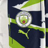 2023 Man City Navy Blue & White Double Sided Windbreaker (双面风衣)(刺绣)