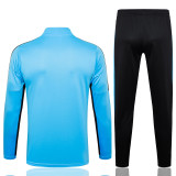 23-24 PSG Jordan Light Blue Half Pull Tracksuit #B782(半拉链)