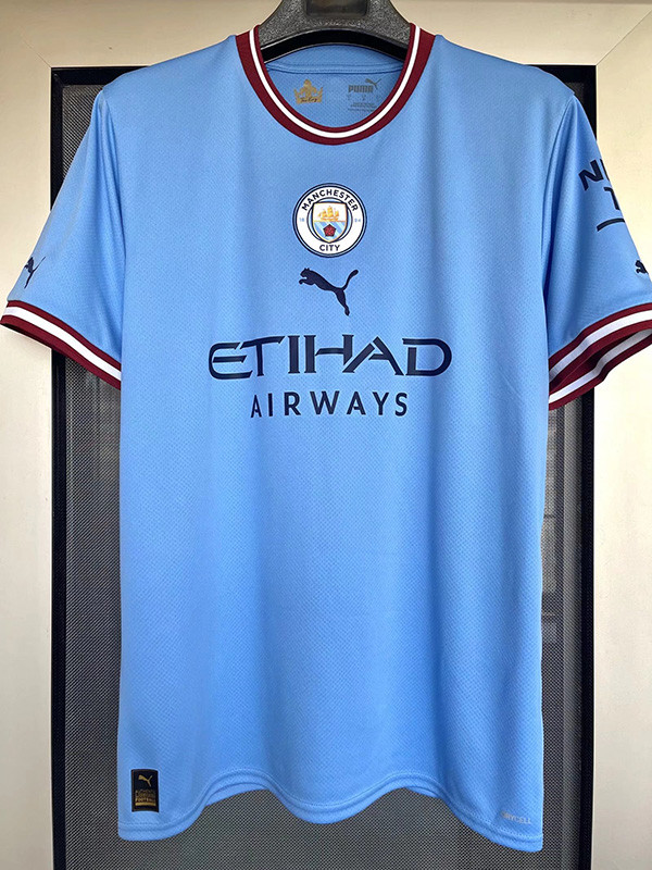 22-23 Man City Home 1:1 Fans Soccer Jersey