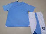 23-24 Man City Home Kids Soccer Jersey
