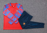 23-24 BAR Red Kids Half Pull Tracksuit #E723(童装) (半拉链)