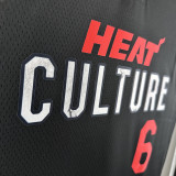 23-24 HEAT JAMES #6 Black City Edition Top Quality Hot Pressing NBA Jersey (V领）