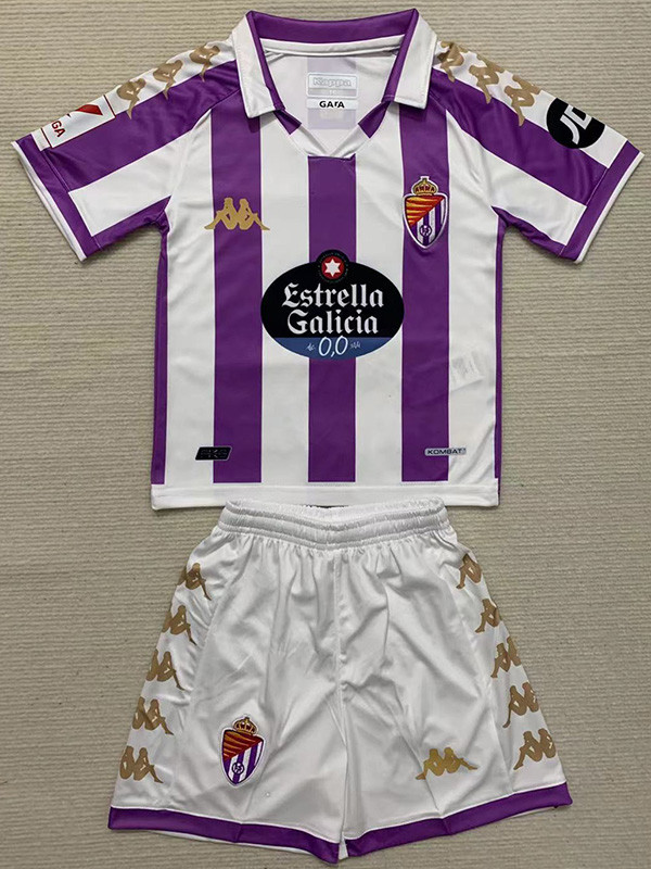 23-24 Valladolid Home Kids Soccer Jersey