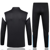 23-24 Marseille Black Half Pull Tracksuit #B740 (半拉链)(白标)